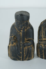 Load image into Gallery viewer, Set of 3 Lewis Chessmen–Style Resin Figures – Medieval King &amp; Bishop Replicas (4" Tall)
