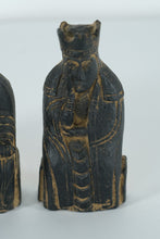 Load image into Gallery viewer, Set of 3 Lewis Chessmen–Style Resin Figures – Medieval King &amp; Bishop Replicas (4" Tall)

