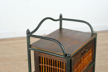 Load image into Gallery viewer, Metal &amp; Wood 4-Drawer Organizer with Bamboo Fronts – 37&quot; Tall
