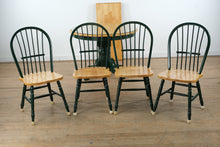 Load image into Gallery viewer, Two-Tone Solid Wood Pedestal Dining Set with Glass Top and Leaf – 5 Piece
