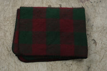 Load image into Gallery viewer, Red Green Black Buffalo Plaid Fleece Throw Blanket 42 x 60 Cabin Lodge Decor
