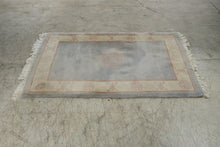 Load image into Gallery viewer, Chinese Peking Wool Rug 43 x 68 Shou Longevity Medallion Gray Peach Cream
