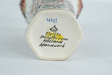 Load image into Gallery viewer, Delft Polychrome Hand-Painted Floral Beaker Vase - 441
