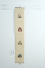 Load image into Gallery viewer, Vintage Williamsburg Needlepoint Wall Hanging Colonial Trade Shops Textile Art
