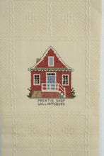 Load image into Gallery viewer, Vintage Williamsburg Needlepoint Wall Hanging Colonial Trade Shops Textile Art
