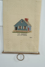 Load image into Gallery viewer, Vintage Williamsburg Needlepoint Wall Hanging Colonial Trade Shops Textile Art
