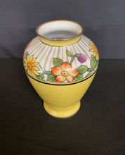 Load image into Gallery viewer, Mid Century Noritake Yellow Floral Ceramic Vase - Japan
