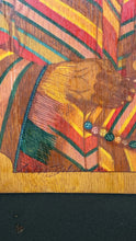 Load image into Gallery viewer, Peruvian Folk Art Painting on Wood Andean Man Llama Signed Panel
