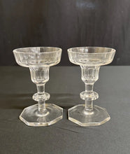 Load image into Gallery viewer, Kosta Boda Karlberg Glass Candlesticks Designed by Elis Bergh Sweden Pair
