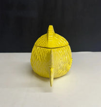 Load image into Gallery viewer, Yellow Fish Shaped Ceramic Lidded Dish Hand Glazed Art Pottery 10 Inch
