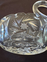 Load image into Gallery viewer, Bohemian Cut Crystal Swan Dish – Czech Lead Crystal Candy Bowl, 5.5"
