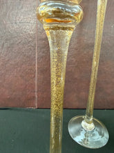 Load image into Gallery viewer, Gold Stem Hurricane Candle Holders – Set of 3 Graduated 16” 18” 22”
