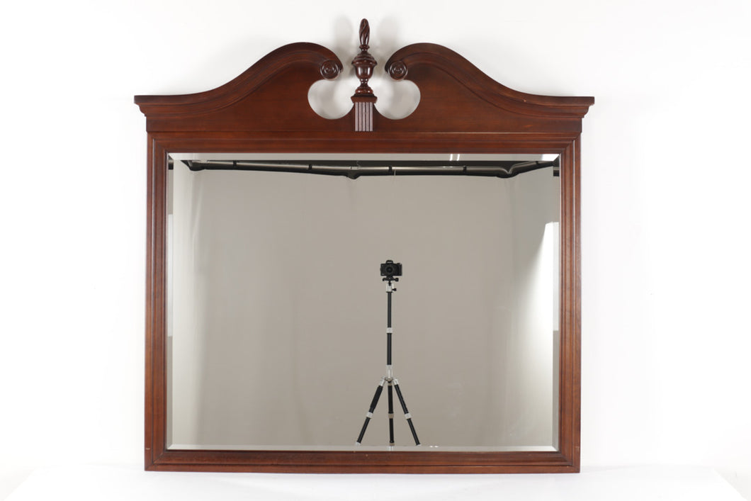 Cherry Mirror with Center Finial - 48