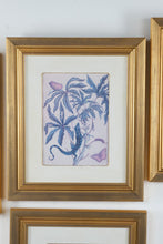 Load image into Gallery viewer, Set of 4 Framed Botanical Insect Prints Gold Frames 16 x 19
