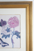 Load image into Gallery viewer, Set of 4 Framed Botanical Insect Prints Gold Frames 16 x 19

