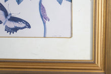 Load image into Gallery viewer, Set of 4 Framed Botanical Insect Prints Gold Frames 16 x 19
