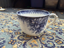Load image into Gallery viewer, Antique Keller &amp; Guérin Lunéville Oversized Cup – Flow Blue Floral Motif, French Porcelain c.1890s
