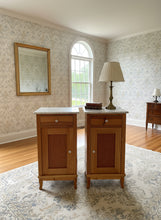 Load image into Gallery viewer, Pair of Tall German Nightstands with Marble Tops
