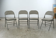Load image into Gallery viewer, SuddenComfort Set of 4 Gray Metal Folding Chairs with Padded Seats and Backs

