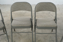 Load image into Gallery viewer, SuddenComfort Set of 4 Gray Metal Folding Chairs with Padded Seats and Backs

