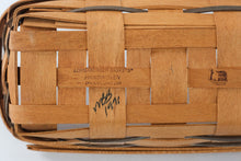Load image into Gallery viewer, Longaberger 1991 Handwoven Basket Lot of 4 Signed Dresden Ohio USA
