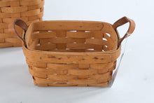 Load image into Gallery viewer, Longaberger 1991 Handwoven Basket Lot of 4 Signed Dresden Ohio USA
