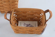 Load image into Gallery viewer, Longaberger 1991 Handwoven Basket Lot of 4 Signed Dresden Ohio USA
