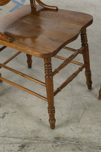 Load image into Gallery viewer, Set of 4 Traditional Solid Oak Dining Chairs with Carved Pressback and Barley Twist Posts
