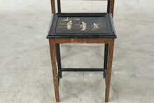 Load image into Gallery viewer, Vintage Asian Carved Wood Nesting Tables with Figural Inlay, Set of 4
