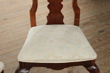 Load image into Gallery viewer, Stanley Furniture Queen Anne Dining Chairs Set of 4 Carved Wood with Upholstered Seats
