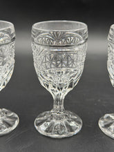 Load image into Gallery viewer, Vintage Imperial Cape Cod Clear Pressed Glass Cordial Liqueur Glasses Set of 4
