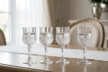 Load image into Gallery viewer, Cristal D Arques Durand Longchamp Crystal Wine Goblets Set of 4 Vintage France
