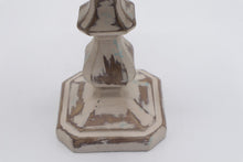 Load image into Gallery viewer, Distressed White Pillar Candle Holders Set of 4 Farmhouse Decor

