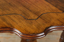 Load image into Gallery viewer, Traditional Solid Wood Round Side Table with Scalloped Edge Top
