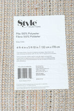 Load image into Gallery viewer, Style Selections Gray Shag Area Rug 4x6 Polyester Plush Modern
