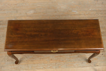 Load image into Gallery viewer, Solid Cherry Queen Anne Style Console Table with Drawer
