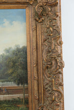 Load image into Gallery viewer, Large Framed Oil Painting Southern Plantation House Landscape Ornate Gilt Frame 50x39

