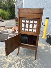 Load image into Gallery viewer, Antique Edison Disc Phonograph in Quarter-Sawn Tiger Oak Cabinet
