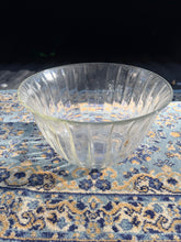 Load image into Gallery viewer, Large Vintage Clear Glass Mixing or Serving Bowl – Ribbed Pressed Glass Design
