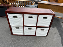 Load image into Gallery viewer, 6-Cube Storage Organizer with Fabric Bins
