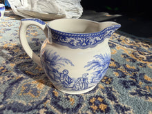 Load image into Gallery viewer, Spode “Blue Room Collection” Continental Views Cream Pitcher – Blue &amp; White Transferware
