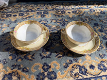 Load image into Gallery viewer, Vintage Empress China Japan Double-Handled Soup Cups with Saucers – Set of 2

