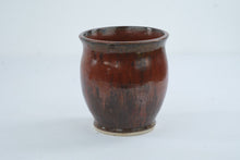 Load image into Gallery viewer, Signed Studio Pottery Vase 5 Inch Rustic Brown Drip Glaze Handmade
