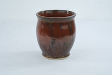 Load image into Gallery viewer, Signed Studio Pottery Vase 5 Inch Rustic Brown Drip Glaze Handmade
