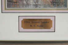 Load image into Gallery viewer, G Harvey Fifth Avenue Vendor Framed Limited Edition Print 1993 16x21
