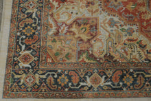 Load image into Gallery viewer, Rust Persian Style Medallion Area Rug 5x7 Distressed Oriental Floral Design
