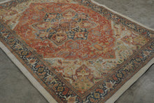 Load image into Gallery viewer, Rust Persian Style Medallion Area Rug 5x7 Distressed Oriental Floral Design
