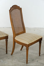 Load image into Gallery viewer, Set of 6 Cane Back Dining Chairs with Upholstered Seats and Armchairs
