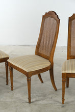 Load image into Gallery viewer, Set of 6 Cane Back Dining Chairs with Upholstered Seats and Armchairs
