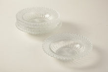 Load image into Gallery viewer, Vintage Clear Pressed Glass Diamond Point Berry Bowls Set of 6
